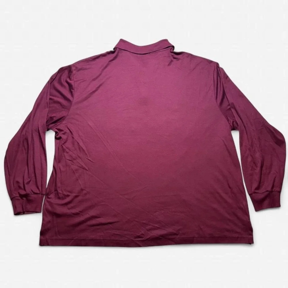 Polo Ralph Lauren Mens Soft Cotton Solid Polo Shirt Red LS Size 3XB‎